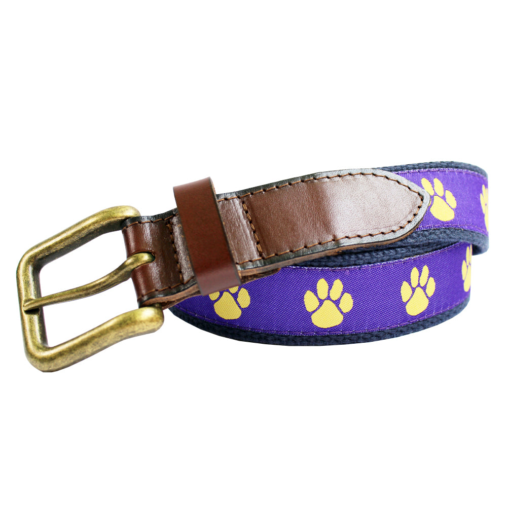 Regal Purple Paw Prints Club Belt